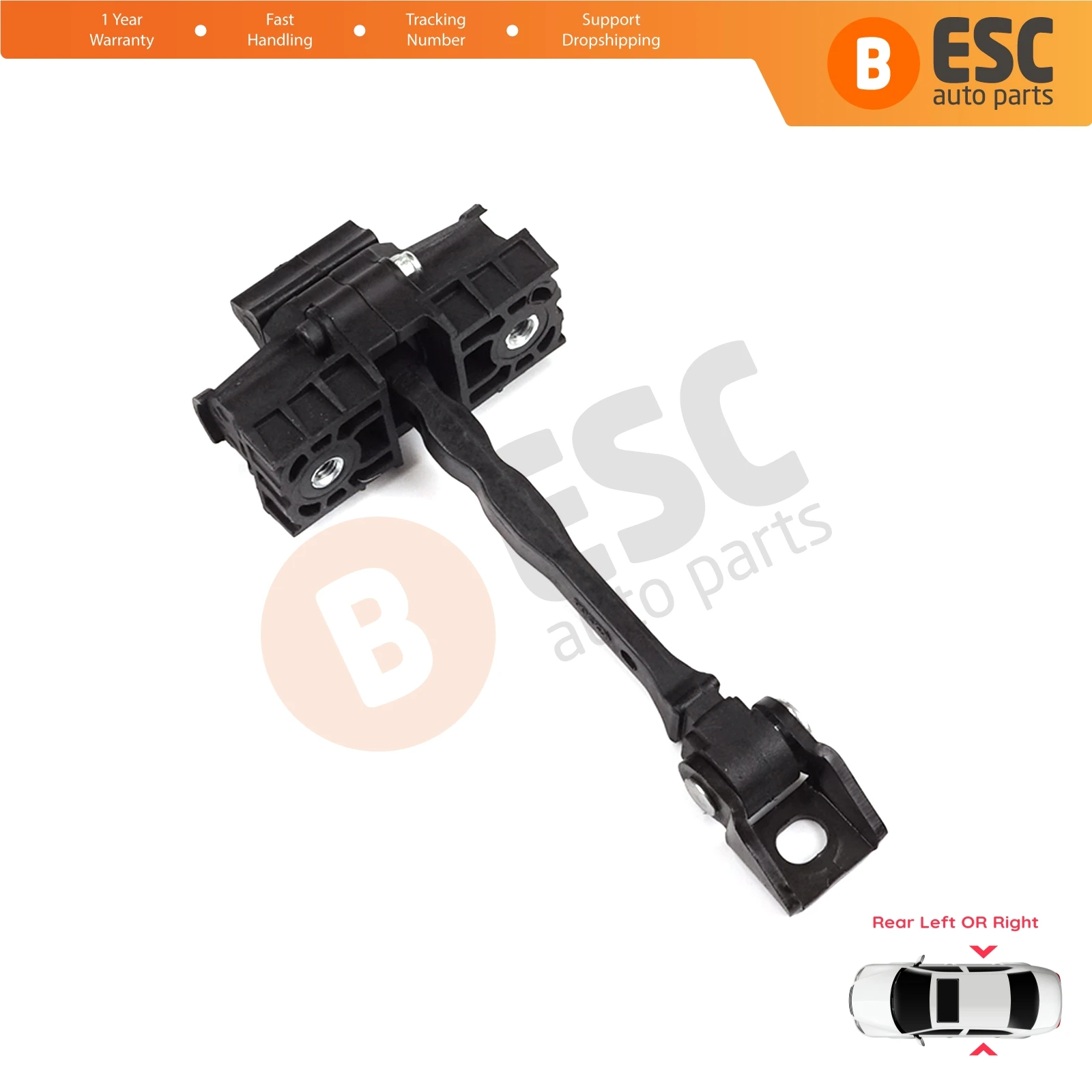 

EDP1347 Rear Door Hinge Brake Stop Check Strap Limiter for VW UP! Skoda Citigo Seat Mii 2011-2024 5-Door Hatchback 1S4839249A