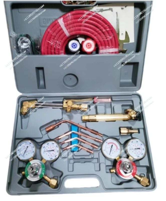 

Gas Welding And Cutting Torch Kit Oxy Acetylene Oxygen Brazing Professional Set Carrying Case Cutting Set