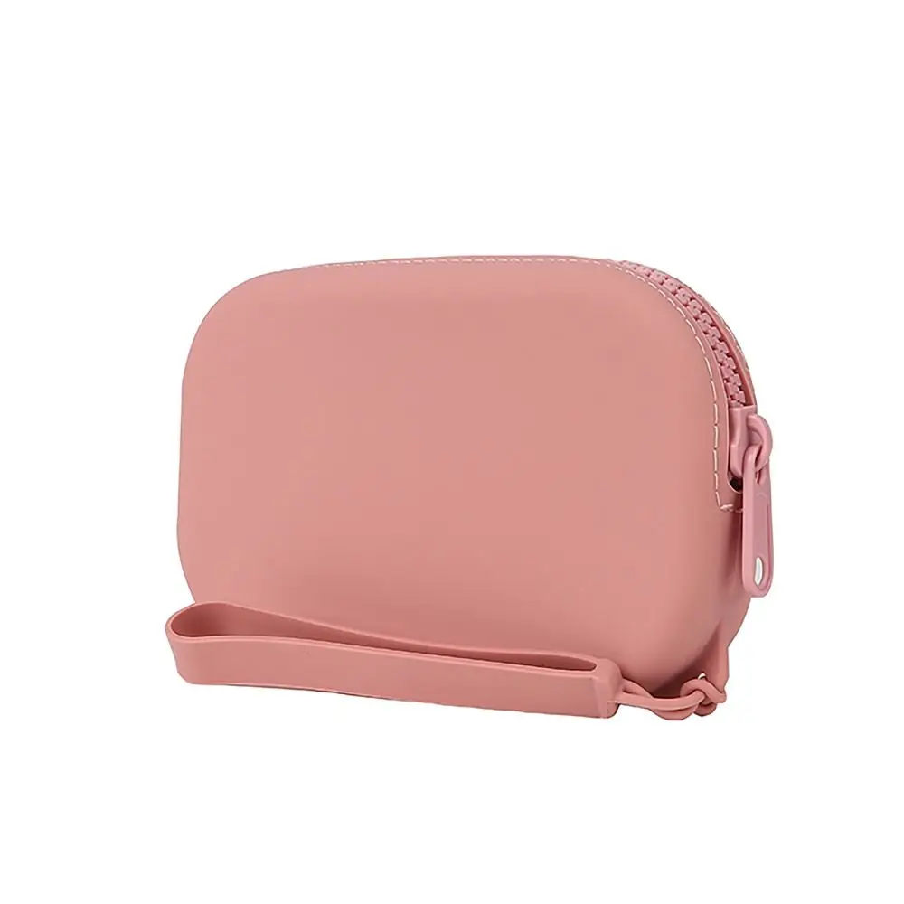 Mini Silicone Organizer Cosmetic Bag Waterproof Smooth Zipper Wallet Coin Purse Travel Pouch Students