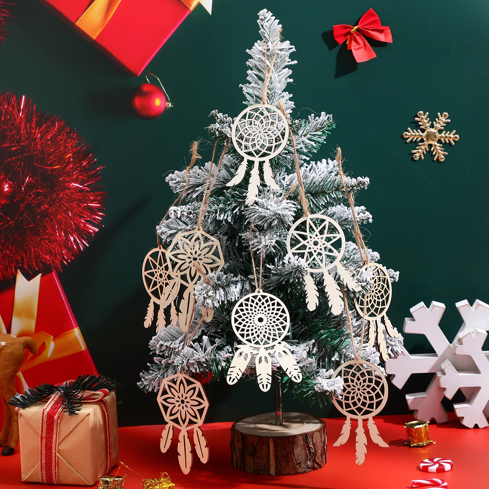 

40Pcs DIY Dreamcatcher Kits Wooden Hanging Decorations Rustic Crafts for Creativity and Hand Eye Coordination