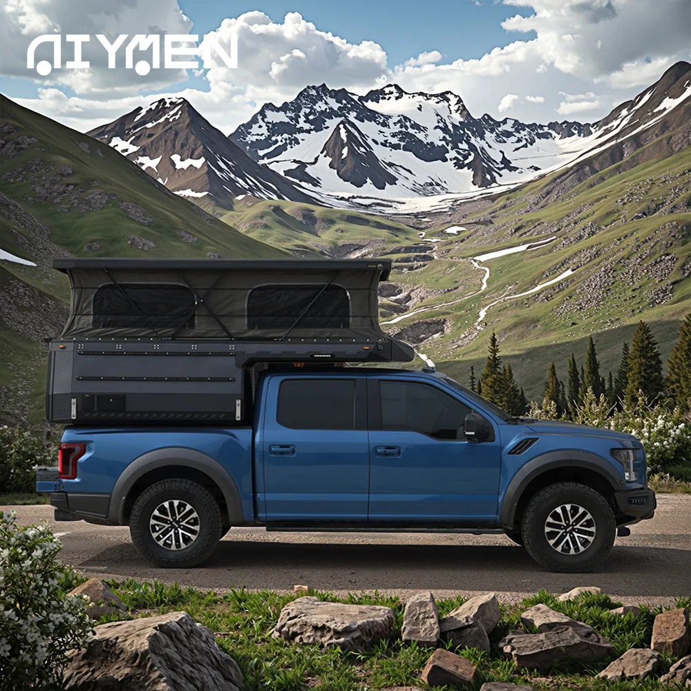 Modern Manufacturer's Foldable Movable Truck Bed Tent Pop-Up Camper Body Expedition Overland Slide-In Pickup Truck Camper view 6