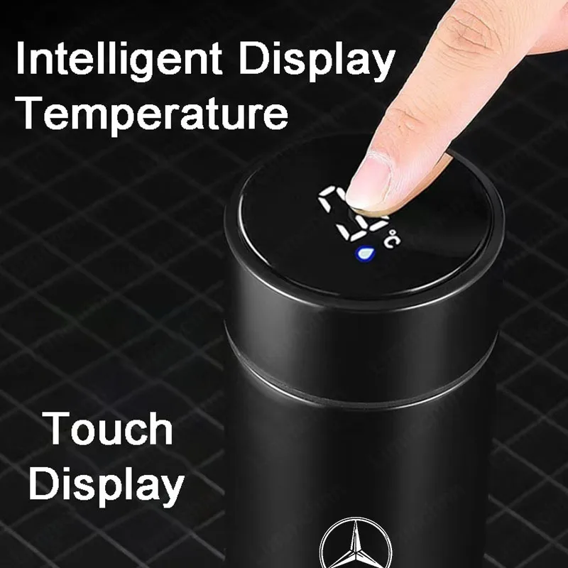 304 Stainless Steel Thermos Cup For Mercedes benz AMG W204 W205 W209 W210 W211 W212 GLA GLE CLA Smart Display Vacuum Water Cup