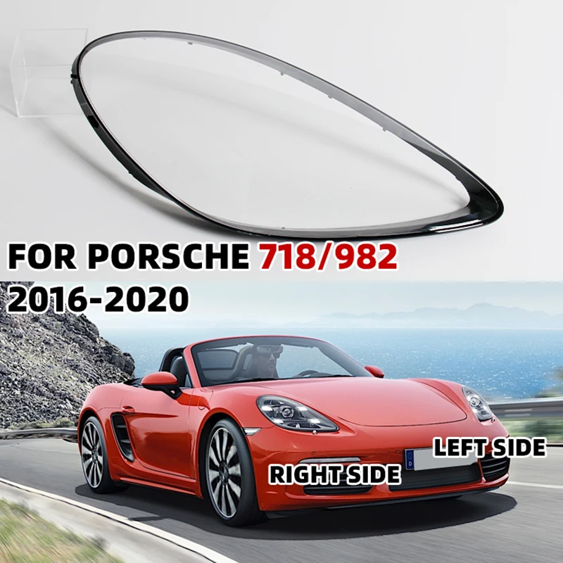 

Headlamp Lens Cover For Porsche 718 982 2016 2017 2018 2019 2020 Headlight glass Shell Lamp Shade Transparent Lens Cover