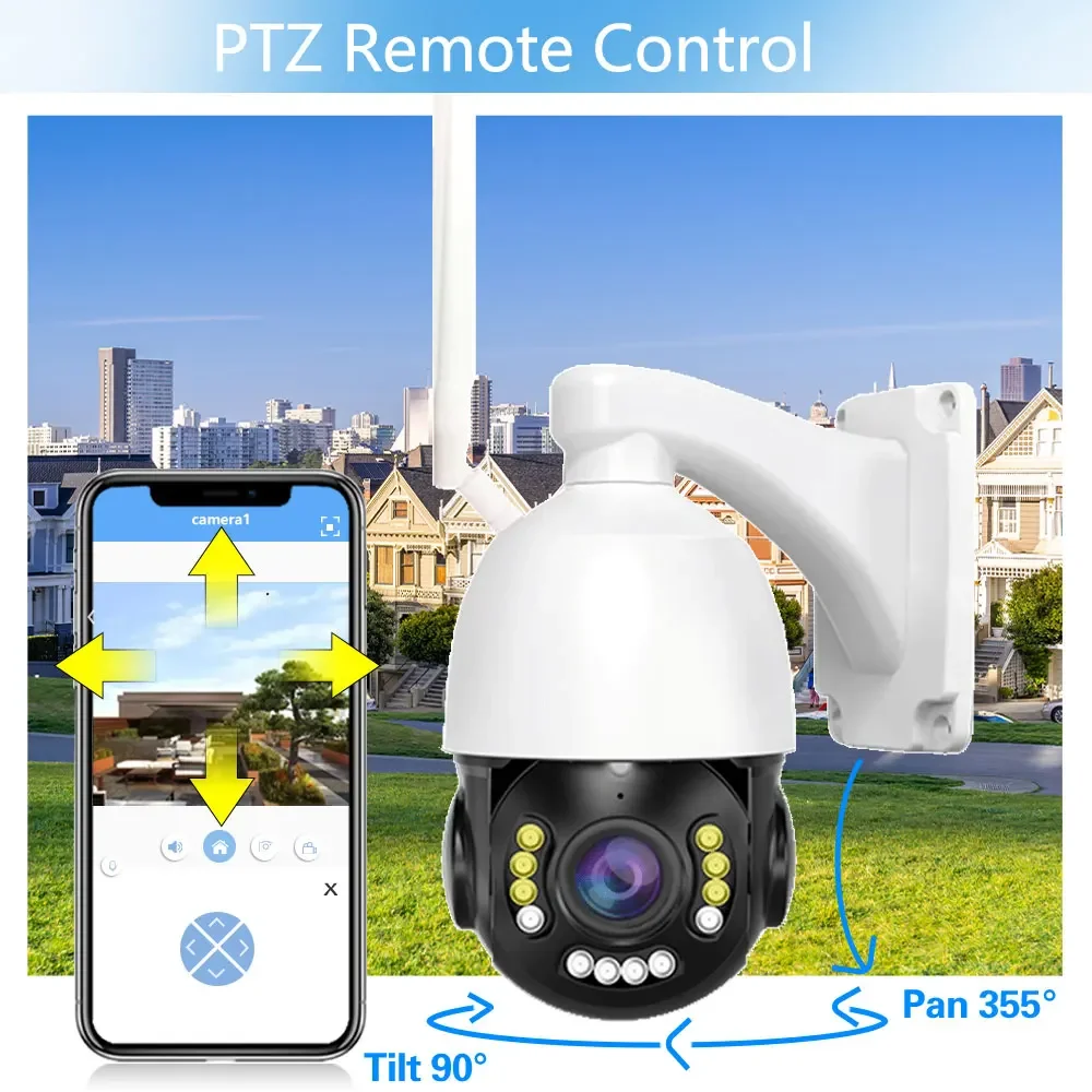 8MP Wifi POE PTZ Camera With 4K 10CH POE Security Camera System 38X Zoom Color Night Vision CCTV Video Surveillance System Kits