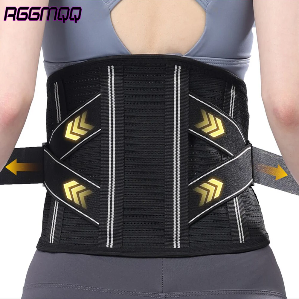 

1 шт. подтяжки для облегчения боли в пояснице с 4 опорами, дышащий поддерживающий пояс для спины для мужчин и женщин для работы, поясничный поддерживающий пояс