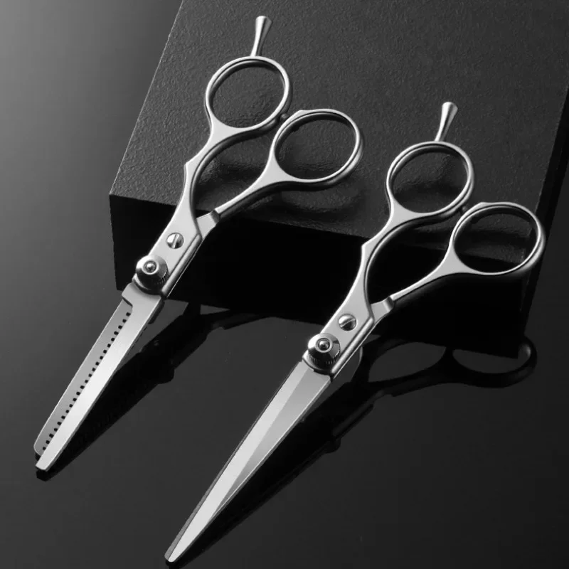 Professional Hairdressing Haircut Scissors 6 Inch 440C Barber Shop Hairdresser's Cutting Thinning Tools High Quality Salon Set