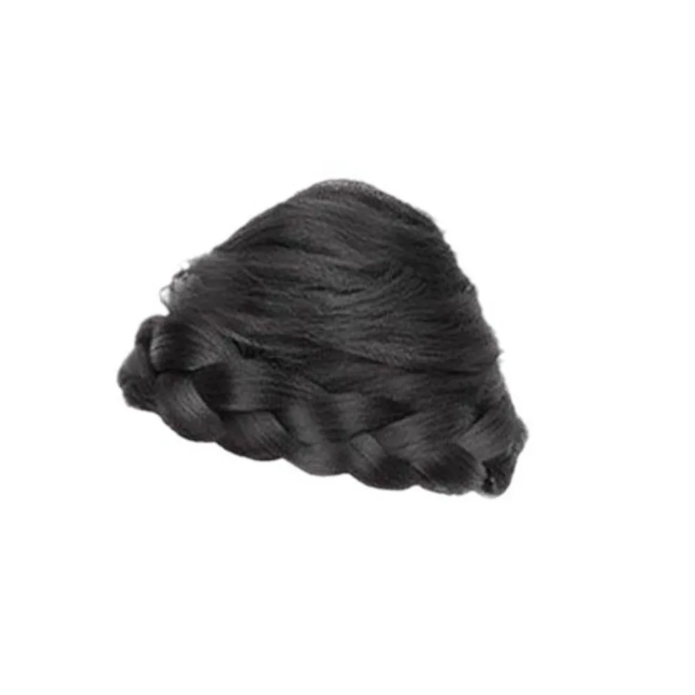 New Synthetic Cat Ear Wig Bag Fluffy Brown Clip In Hair Bun Natural Black Bun Head Wig Hair Accessories