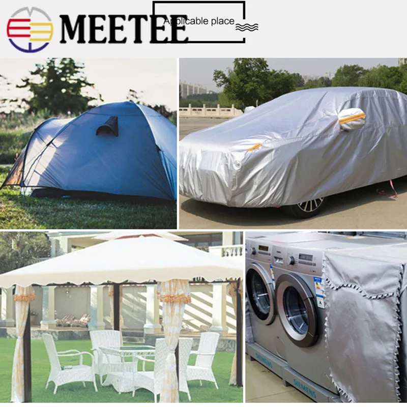 1/2/3M 175cm 210D Oxford Waterproof Fabric Encrypted Silver Cloth Sunscreen UV DIY Sewing Car Awning Sunshade Umbrella Material