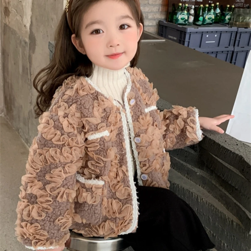 Girls Coat Jacket Winter Cotton Windbreak 2023 Retro Warm Plus Thicken Teenagers Plus Size Outwear Sport Children's Clothing