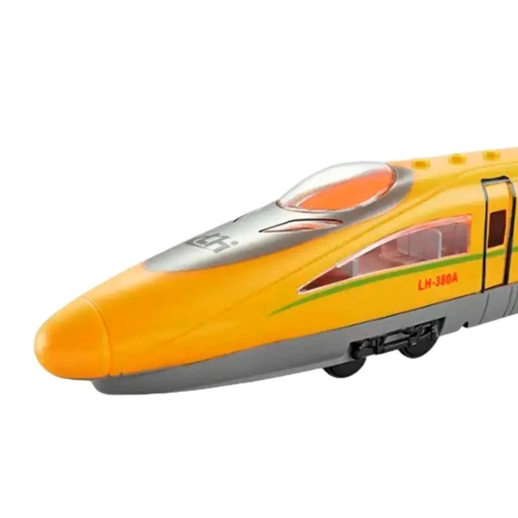 Brinquedo de trem de alta velocidade fingir jogar motor de locomotiva para presentes infantis branco