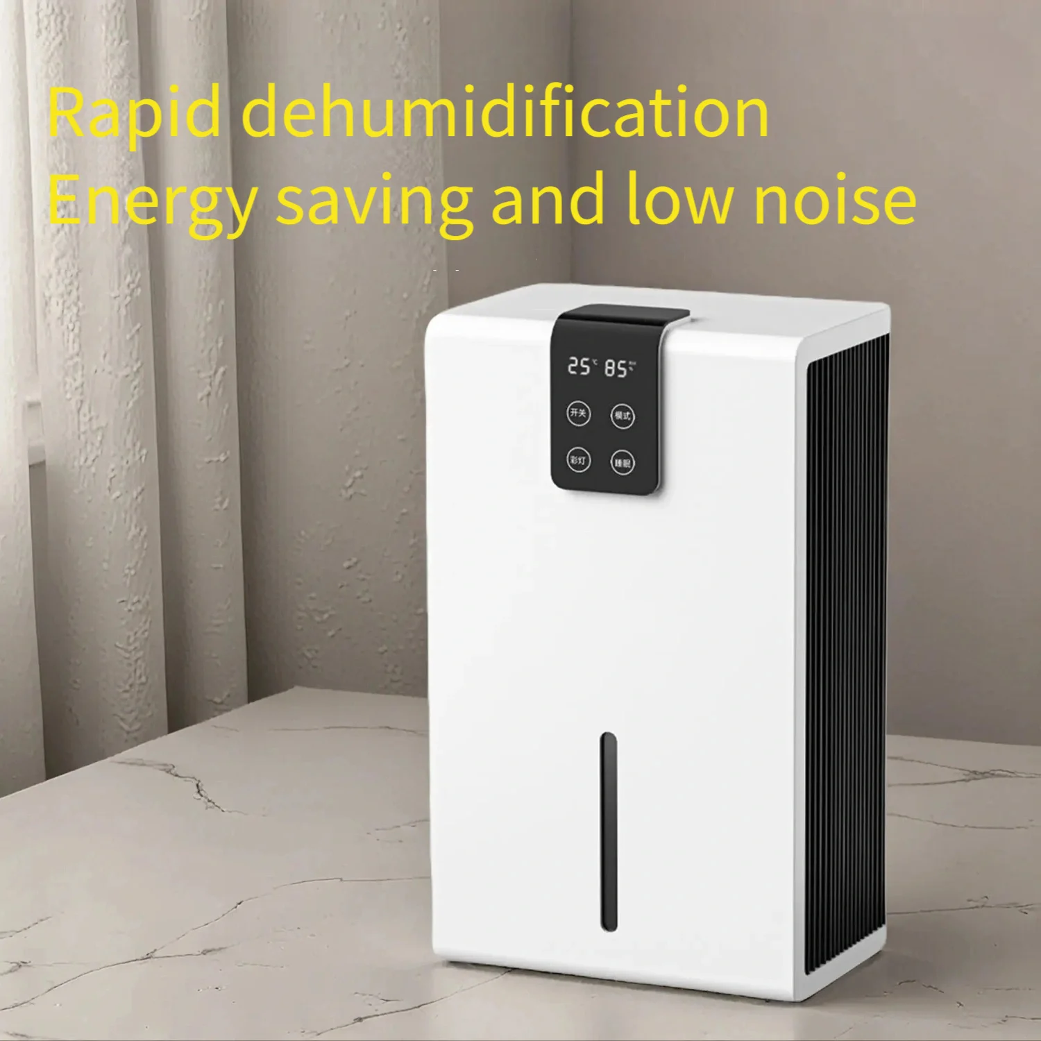 Secador deshumidificador doméstico a prueba de humedad, tanque de agua de 2,8 L, parada completa, purificación interior, secador de aire, deshumidificador para sótano