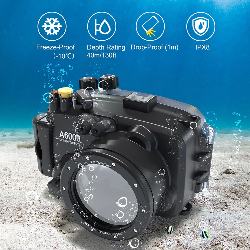 Seafrogs Waterproof Camera Housing For Sony A6000 Camera Underwater 40m Case Diving Photography Essential Protective Box