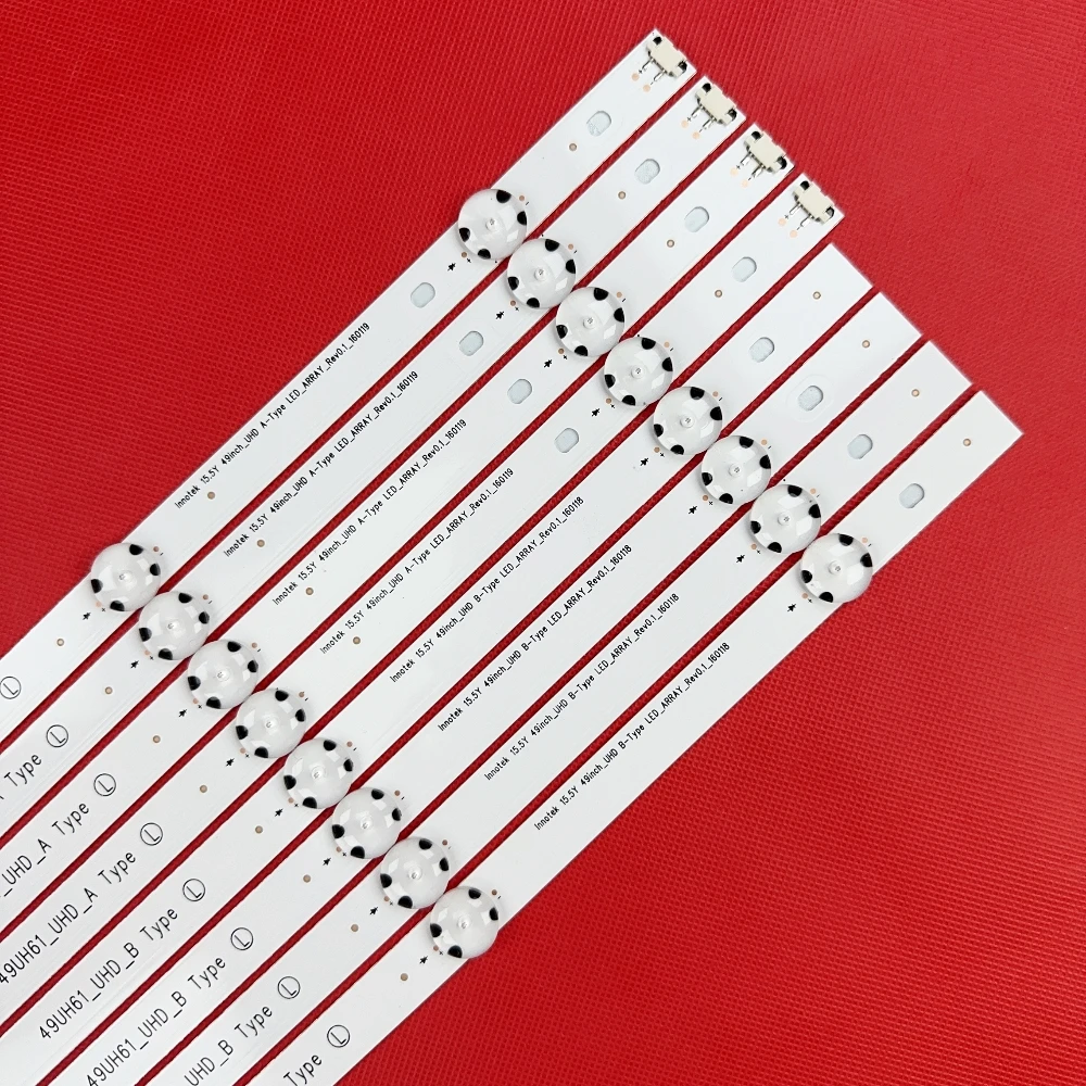 شريط إضاءة خلفي LED للتلفزيون 49UH610V 49UH603V 49UH601V 49UH620V 49UH6100 49UH61_UHD_A B NC490DGE ABEX1 ABEX2 ABEX3 ABEX4 ABEX5