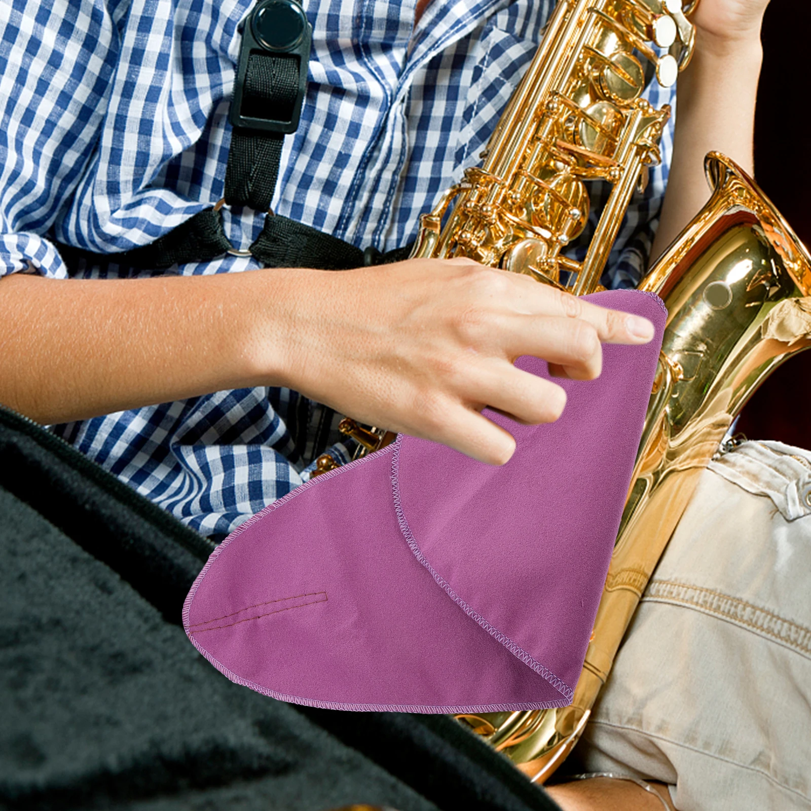 

1Set Sax Cleaning Cloth Durable Reusable Instrument Wipe with Cork Grease for Clarinet Piccolo Flute Saxophone Cleaning Cloth