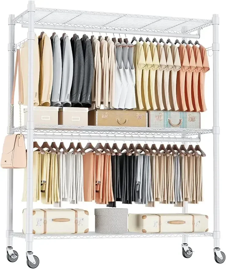 Portable Closets for Hanging Clothes Heavy Duty, Closet Racks and Shelving with