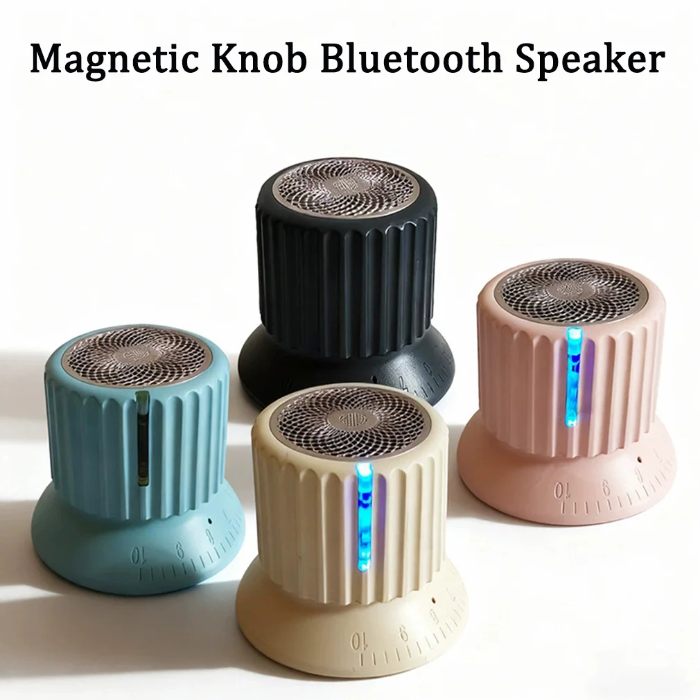 

Mini Magnetic Knob Bluetooth Speakers Waterproof TWS Wireless 3D Stereo Dual Sound Audio Box Speaker Portable Subwoofer Speaker