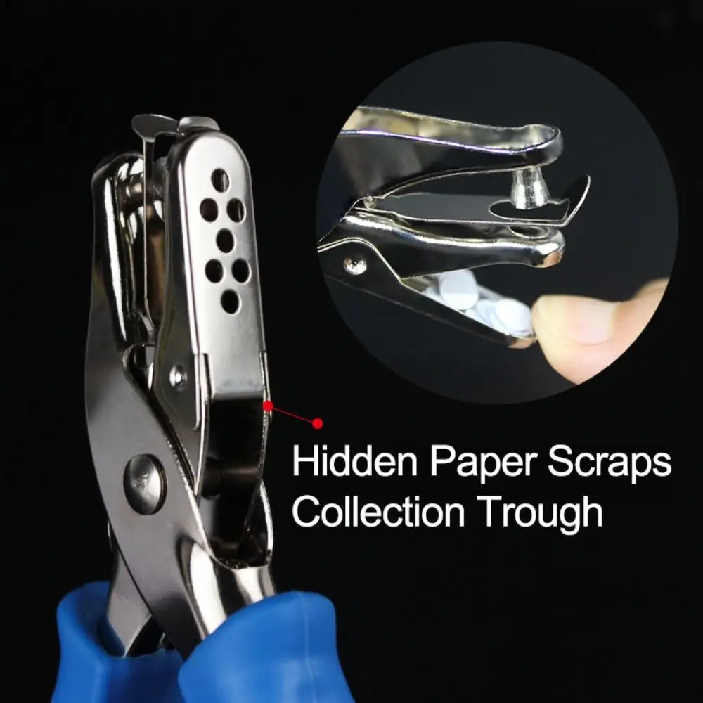2Pcs 3/6mm Single Hole Punching Machine Creative Rubber Handle Mini Paper Puncher Portable Non-slip Punch Plier School Supplies