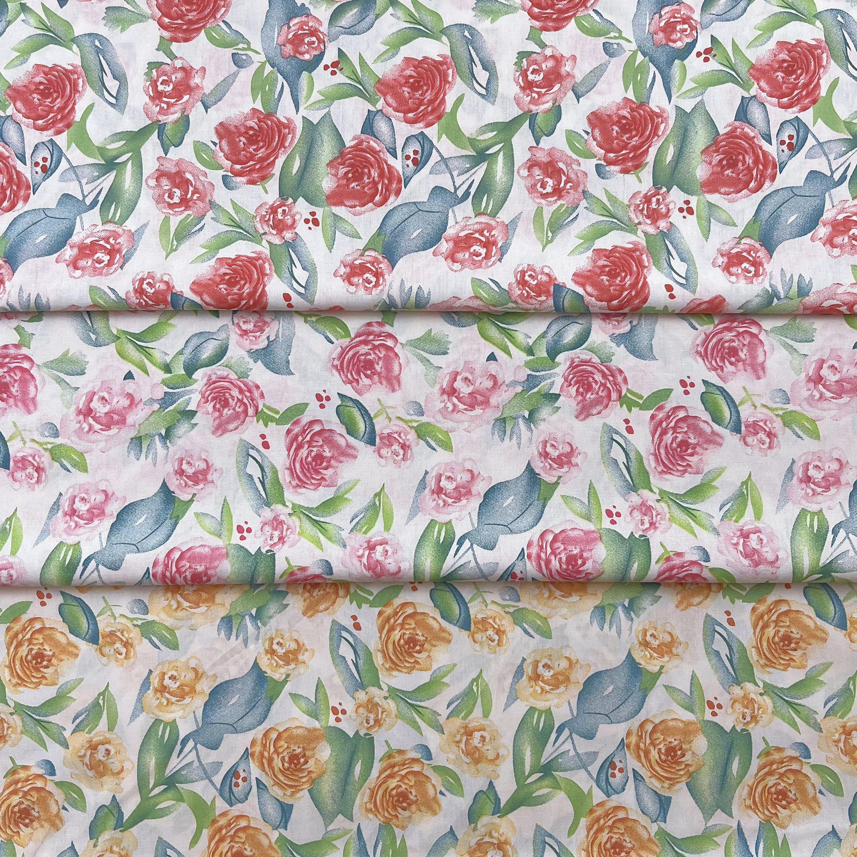 145x50cm-multicolorido-rosa-padroes-florais-100-algodao-tecido-perfeito-para-criacao-de-roupas-criancas-vestido-acolchoado-artesanato-diy