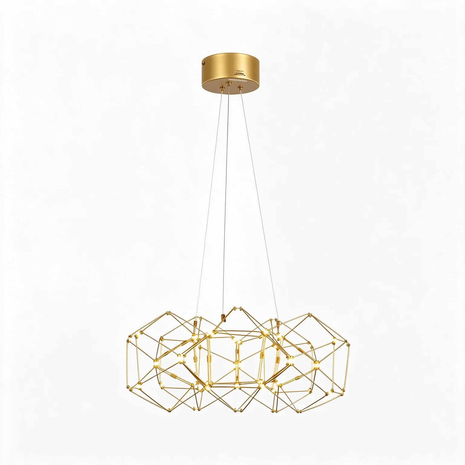 Designer Light Cube LED Geometry Pendant Lamp for Living Room Bedroom Dining Room Starry Sky Lighting Fixture Indoor Room Decor