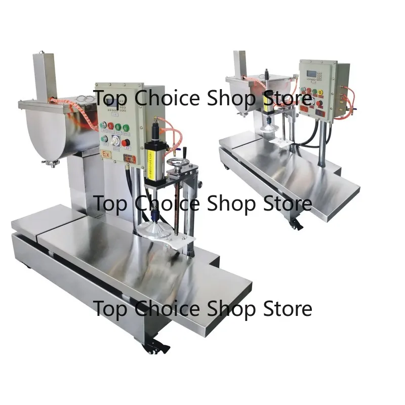 Large weight Liquid weighing filling and metal pail capping machine