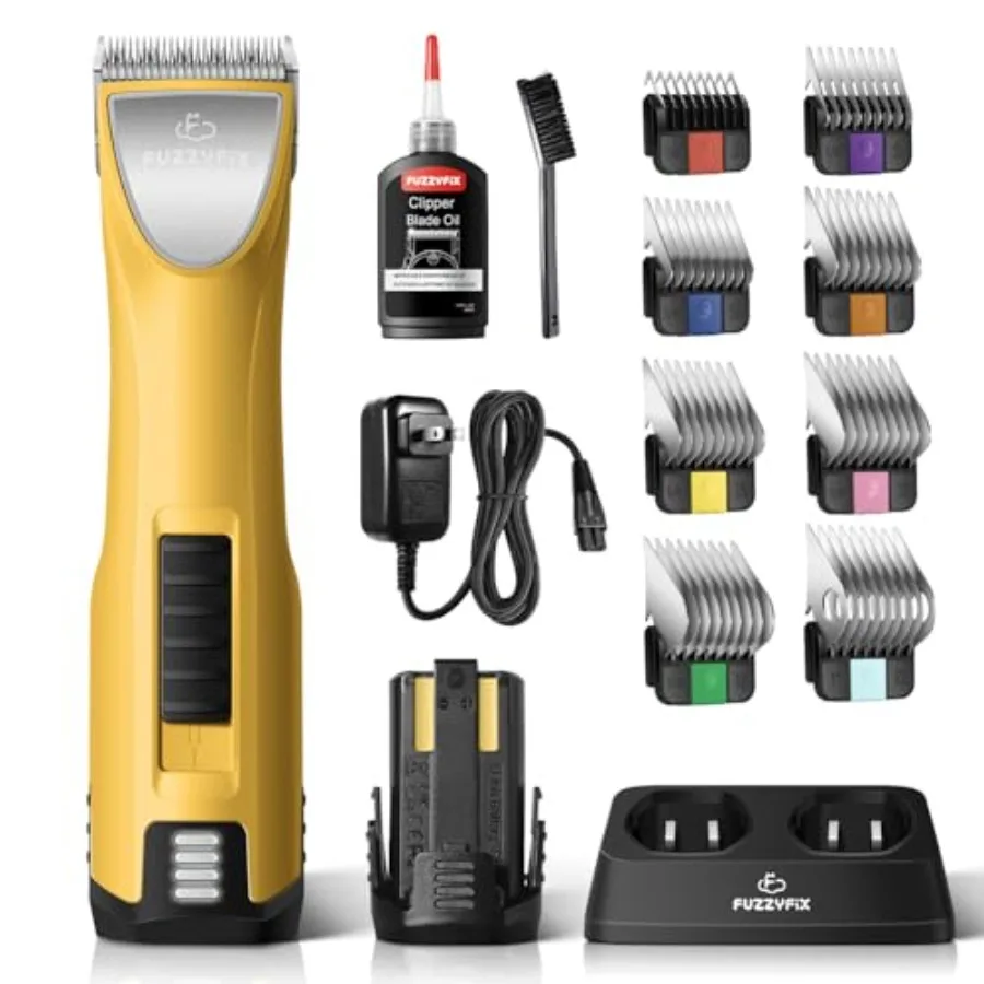 

Profional Dog Clippers for Grooming with Charging Replacement, Low Noise Pet Grooming Kit for Thick Curly Matted Heavy Coats Co