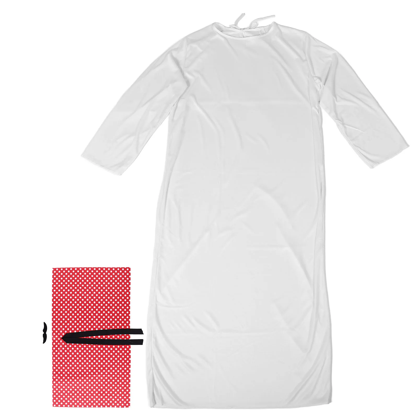 

Arabic Red White Robe Men Costume Stage Party Dubai Arabian Costume For Men Prince Long Gown Kaftan Scarf