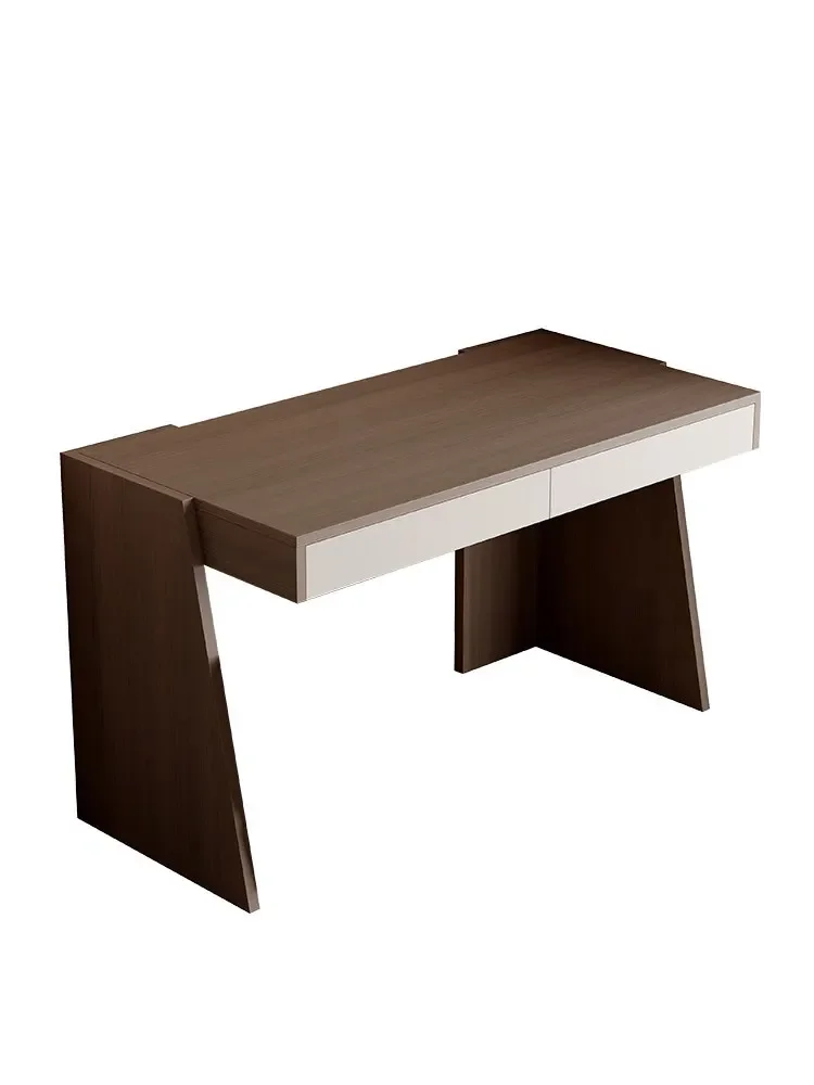 

b22Italian Light Luxury Modern Bedside Table Integrated Bedroom Solid Wood Home Desk