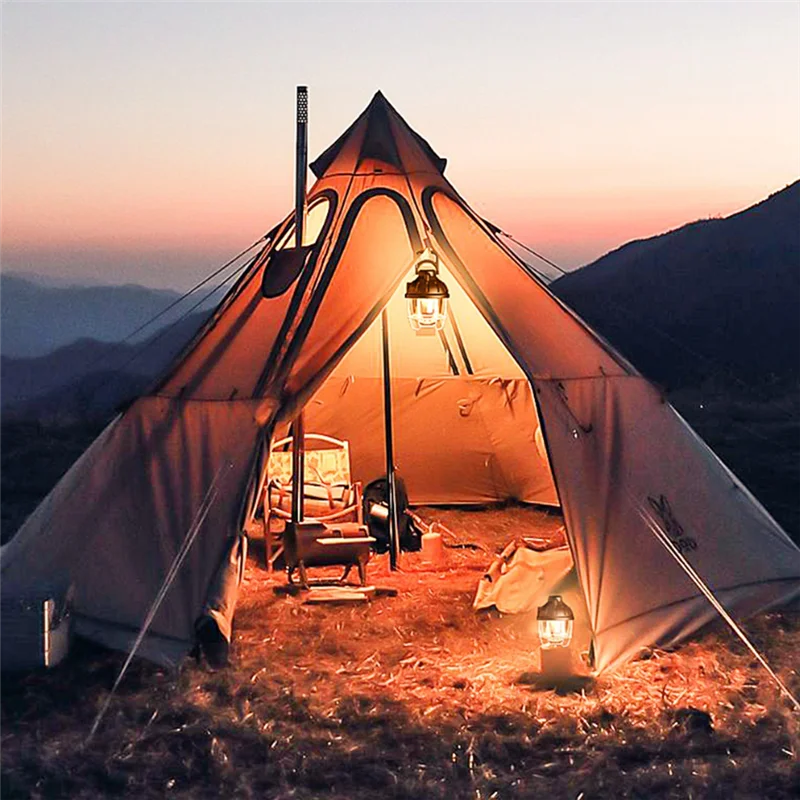 ABGR-Luce da campeggio esterne multifunzione Illuminazione extra lunga stile vintage Luci di emergenza per tende Illuminazione ambientale