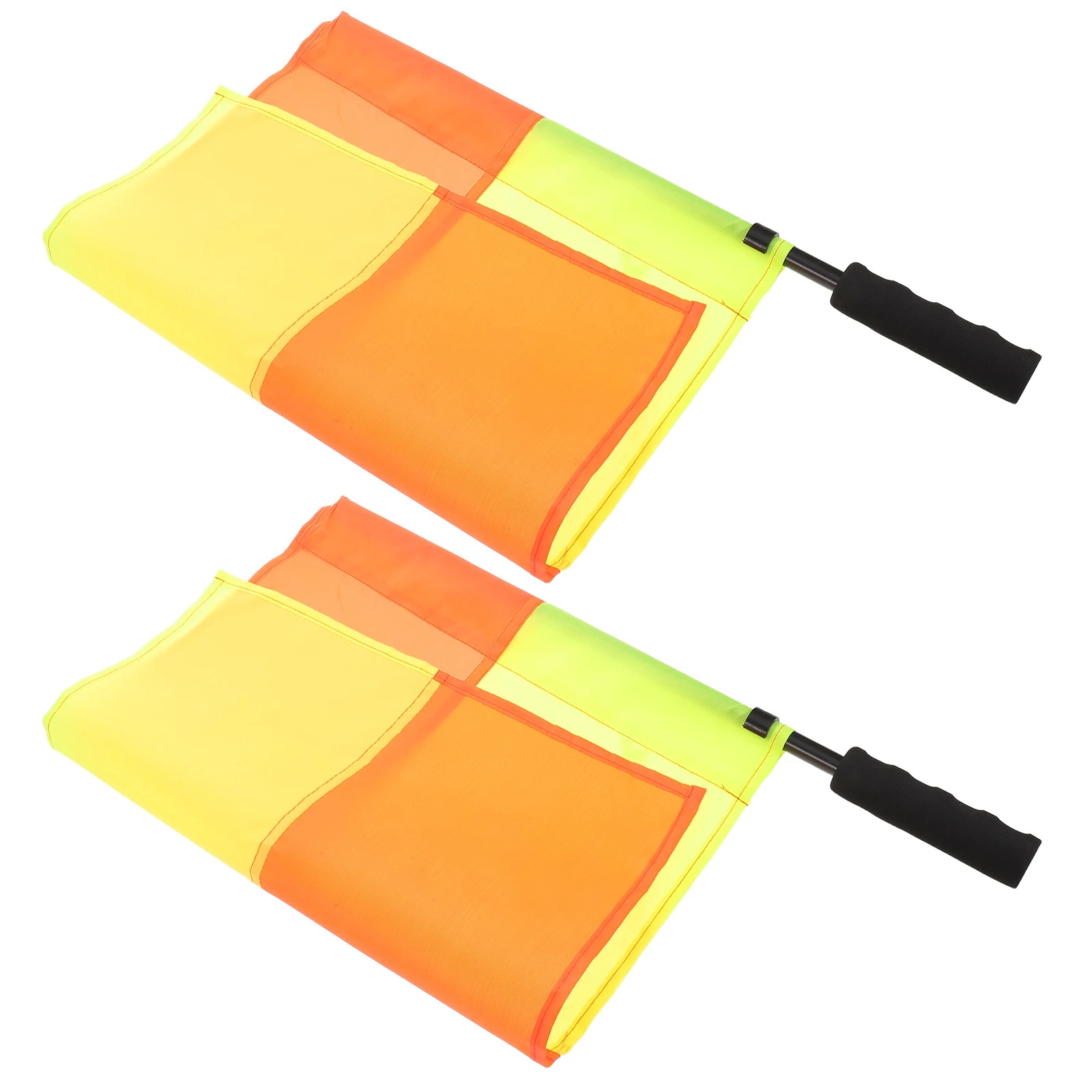 

2 Pcs Football Border Flag Match Referee Linesman Gear Penalty Flags Accessories Party Favors for Soccer Referees Hand Signal