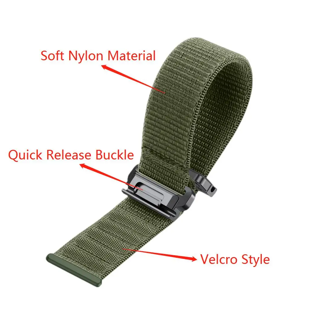 20 مللي متر 22 مللي متر 26 مللي متر حزام النايلون ل Garmin Fenix 8/E 7 7X 6 6X Pro 5 5X Epix 2 Pro 51 مللي متر 47 مللي متر Fenix 7S 6S 5S غريزة 3 2 2X 2S الفرقة