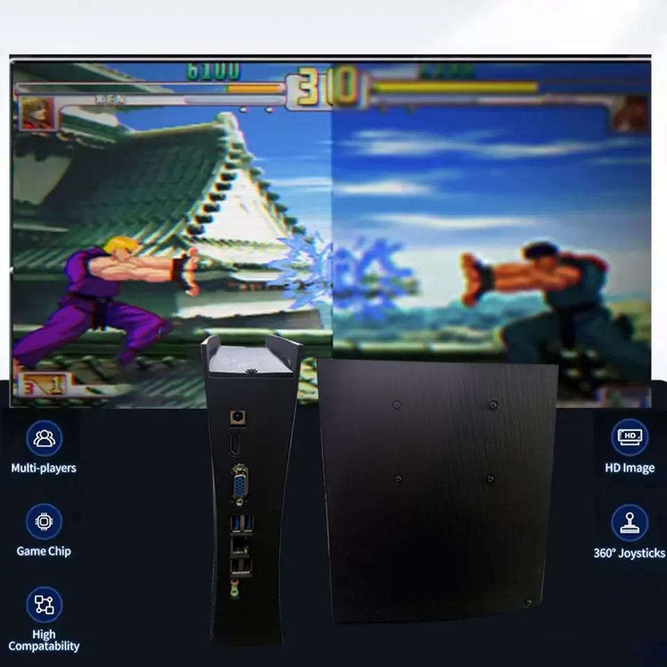 60 + Эмуляторы BS5 500 ГБ Ретро игровая консоль Batocera I3-3110M 70000 + игры для Wii PS2 PSP GameCube N64 Беспроводная ручка 4K HD TVBox