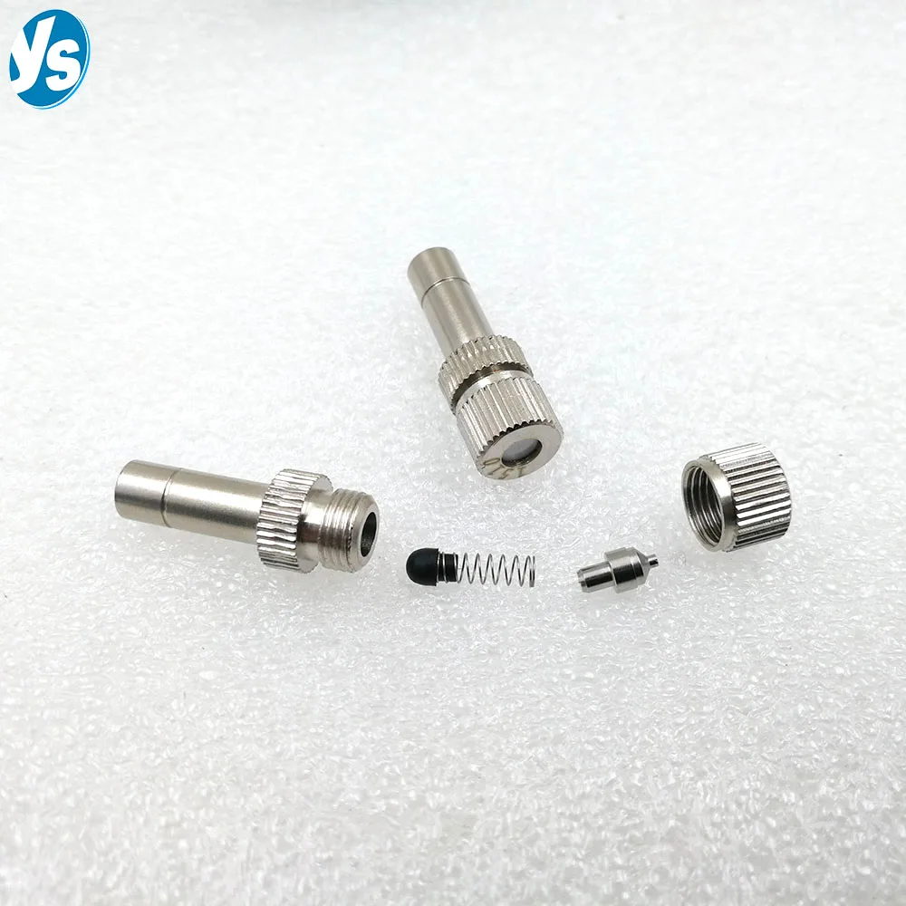 6/8mmMetal Low Pressure Quick-connect Misting Nozzle With Filter 0.1/0.15/0.2/0.3/0.4/0.5/0.6mm Cooling Irrigation Sprayer