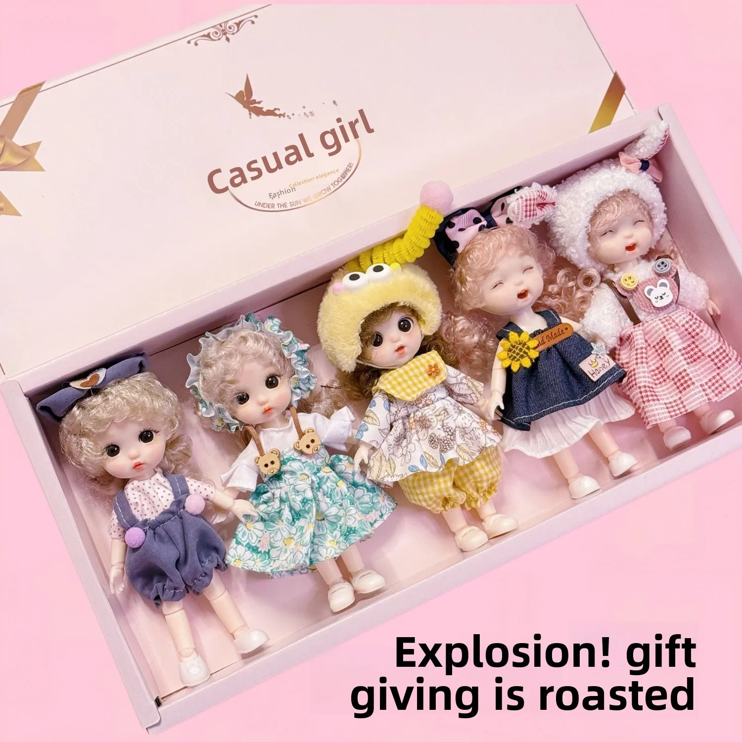 17Cm pop prinses meisje geschenkdoos set speelgoed pop aankleden kinderen speelhuis verjaardagscadeau speelgoed, kinderen prinses schattig