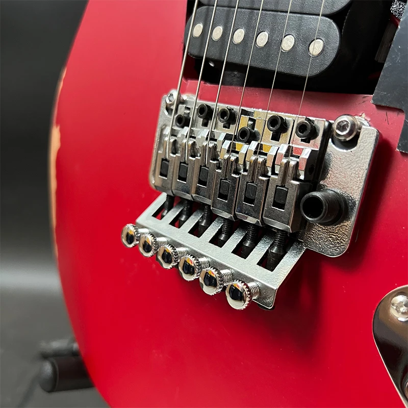 Red matte electric guitar with maple fingerboard & maple neck, on sale, local warehouse, free shipping