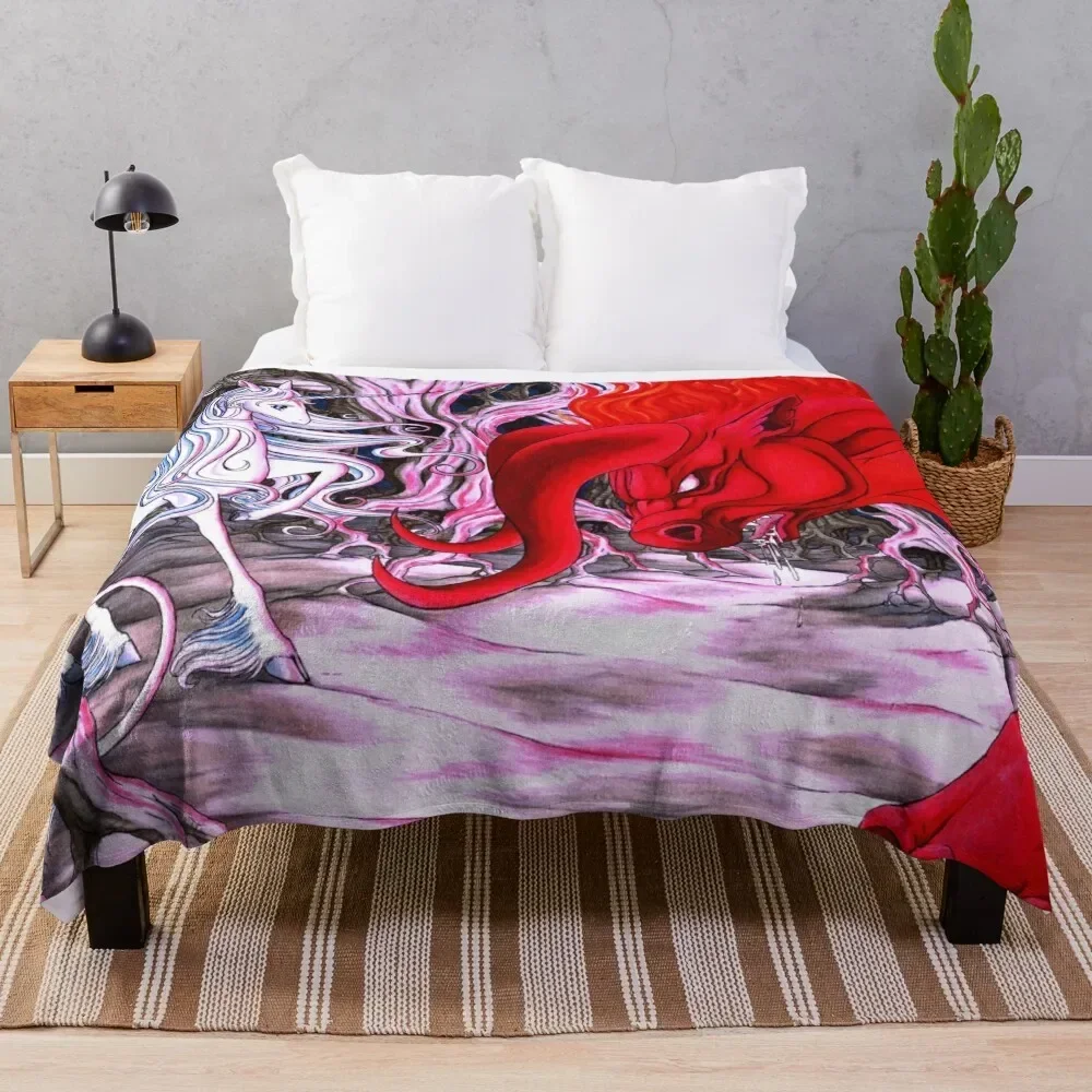 

Last Unicorn Throw Blanket bed plaid valentine gift ideas Blankets Sofas Of Decoration Blankets