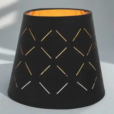 غطاء مصباح ذهبي داخلي أسود بديل كبير الحجم لغرفة المعيشة والدراسة وأرضية الفندق للديكور الداخلي