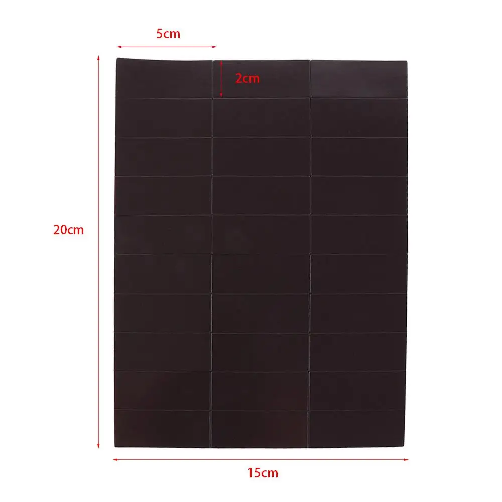 30 قطعة/ورقة وسائل تعليمية مغناطيس السبورة ملصق ذاتية اللصق مستطيلة لتقوم بها بنفسك ملصق مغناطيسي أسود مرن السبورة