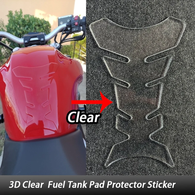 Transparent Resin Clear Motorcycle Tank Pad Sticker Decal  Protector Universal for Kawasaki Honda Suzuki Yamaha Aprilia Benelli