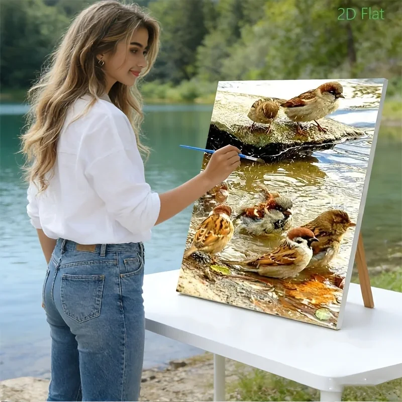 1 Set of DIY Digital Oil Painting Kit, Professional Art Use 