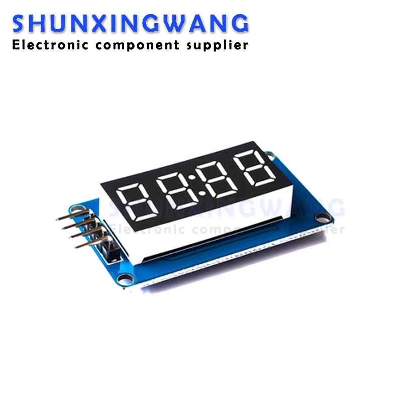 Nixie Tubo Display Module, LED Brilho Ajustável, Hora e Relógio Acessórios, Building Block, de 4 dígitos