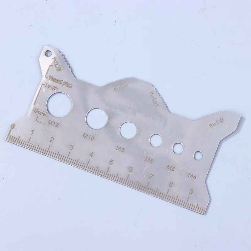 Stainless Steel Thread Sizer, Double-sided bolt and screw measuring tool, flat gauge for jewelry, watch and pattern measurement