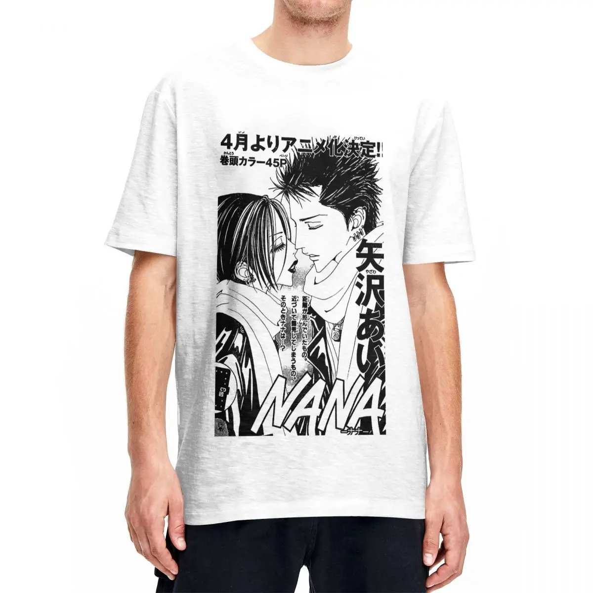 NANA Cover Magazine T-Shirts Men Women Honjo Ren Manga Anime Crazy 100% Cotton Short Sleeve T Shirt Graphic Printed Clothing