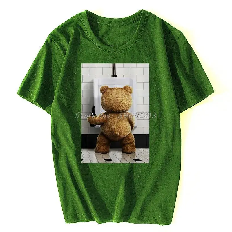 Ted Bear Movie Beer Bath Funny T Shirt Cotton Summer T-shirt Men's Clothing Oversized Unisex Tops Streetwear