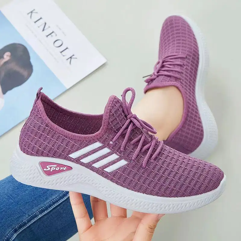 New Women Running Shoes Fitness Sneakers Women Breathable Air Mesh Casual Sport Shoes Outdoor Women Platform Shoes Basket Femme