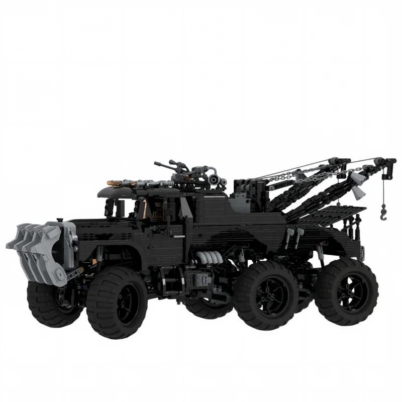 Large Tow Truck MOC Bricks Engineering Vehicle Detailed Realistic Model DIY Brick Kit Desktop Collectible Display