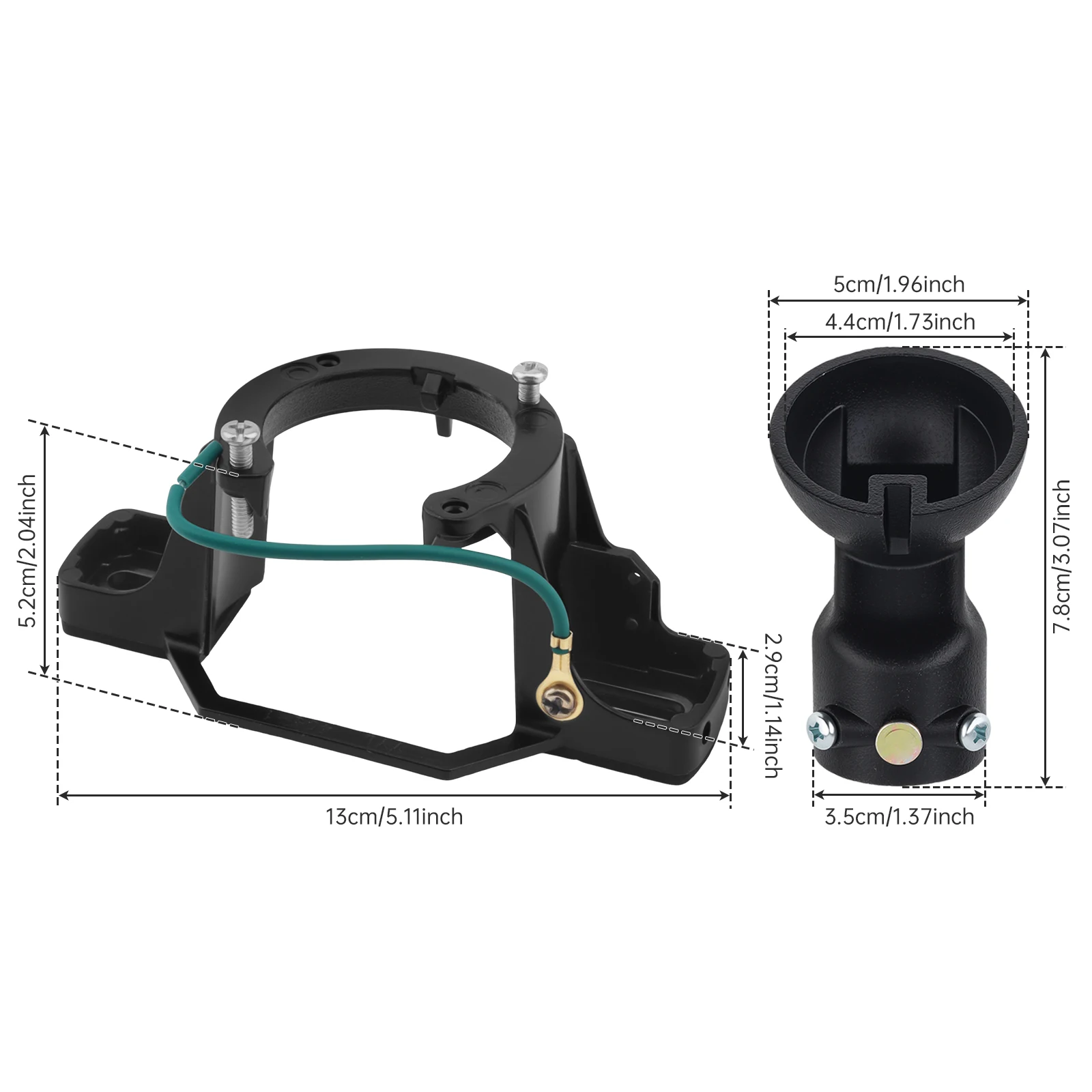 Sloped Ceiling Fan Mount Bracket Vaulted Ceiling Adapter Kit for Up to 45-Degree Slopes / Fits 1-Inch Downrods / Supports 50 lbs