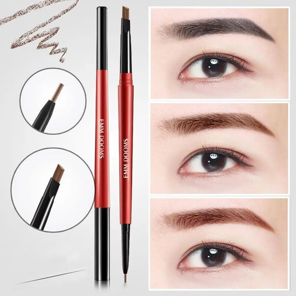 Outil de maquillage cosmétique étanche à double tête, stylo de tatouage rotatif, crayon pour les yeux