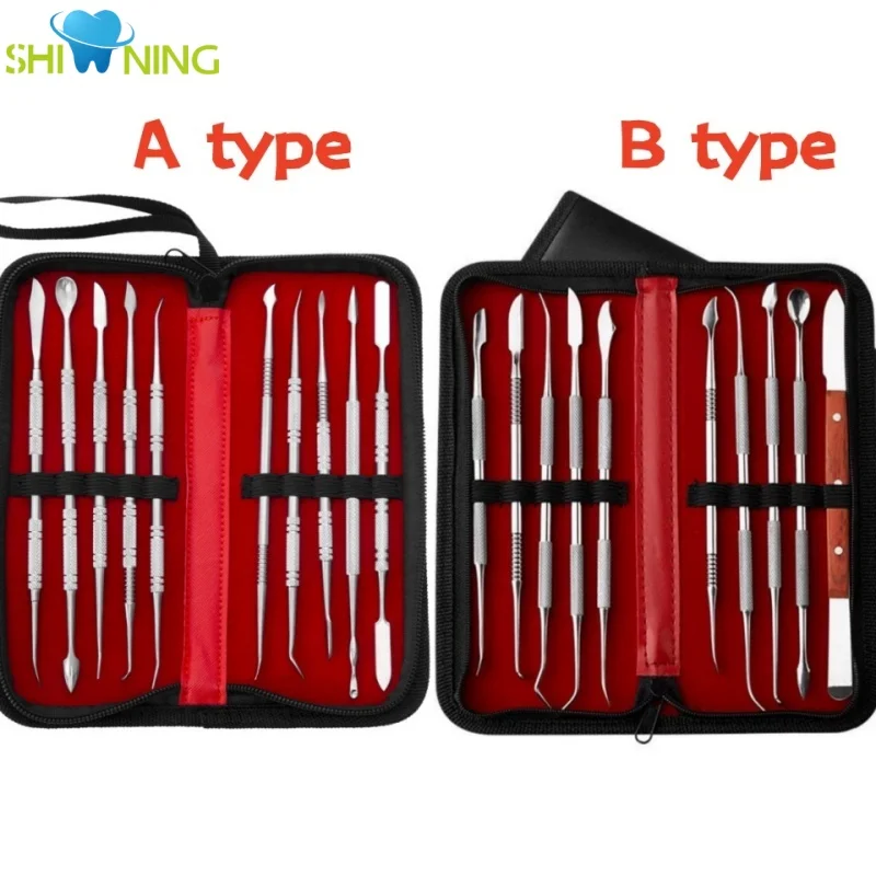 

Dental Spatula Plaster Knife Practical Stainless Steel Versatile Teeth Wax Carving Tool Set Dental Instrument Dentist Tools Kit