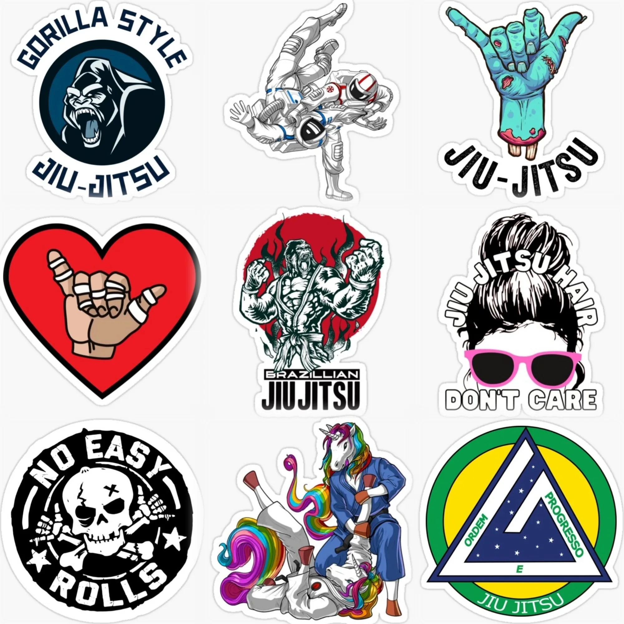 

Jiu Jitsu BJJ Wrestle Creative PVC Waterproof Sticker for Decorate Car Motorcycle Helmet Window Fridge Wall Decal Accessories