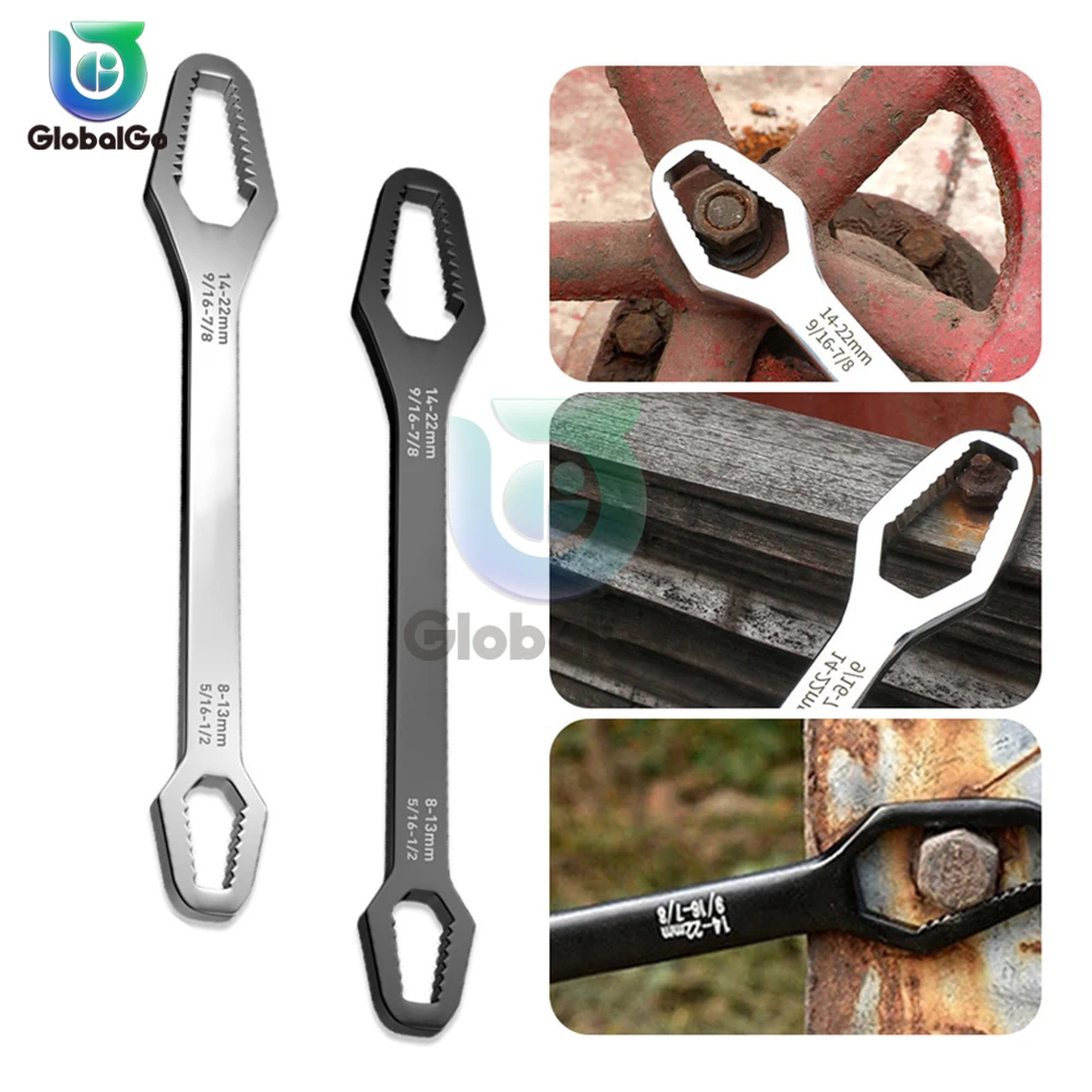 8-22mm Universal Torx Wrench Board Adjustable Double-head Torx Spanner Self-tightening Glasses Wrench Multi-purpose Hand Tool